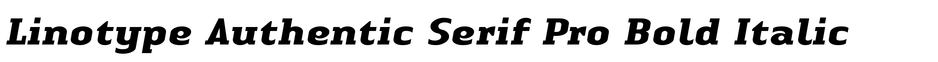 Linotype Authentic Serif Pro Bold Italic